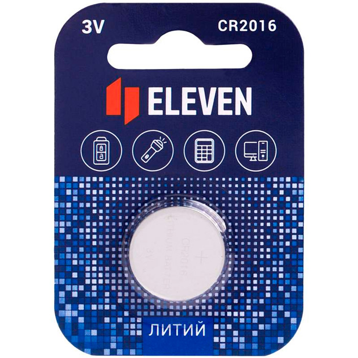 Батарейка Eleven CR2016 литиевая, BC1 / цена за 1 шт / 301758.