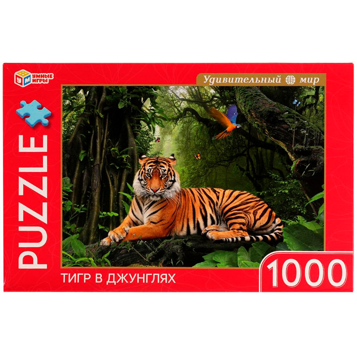 Пазл 1000 Тигр в джунглях 4680107925732