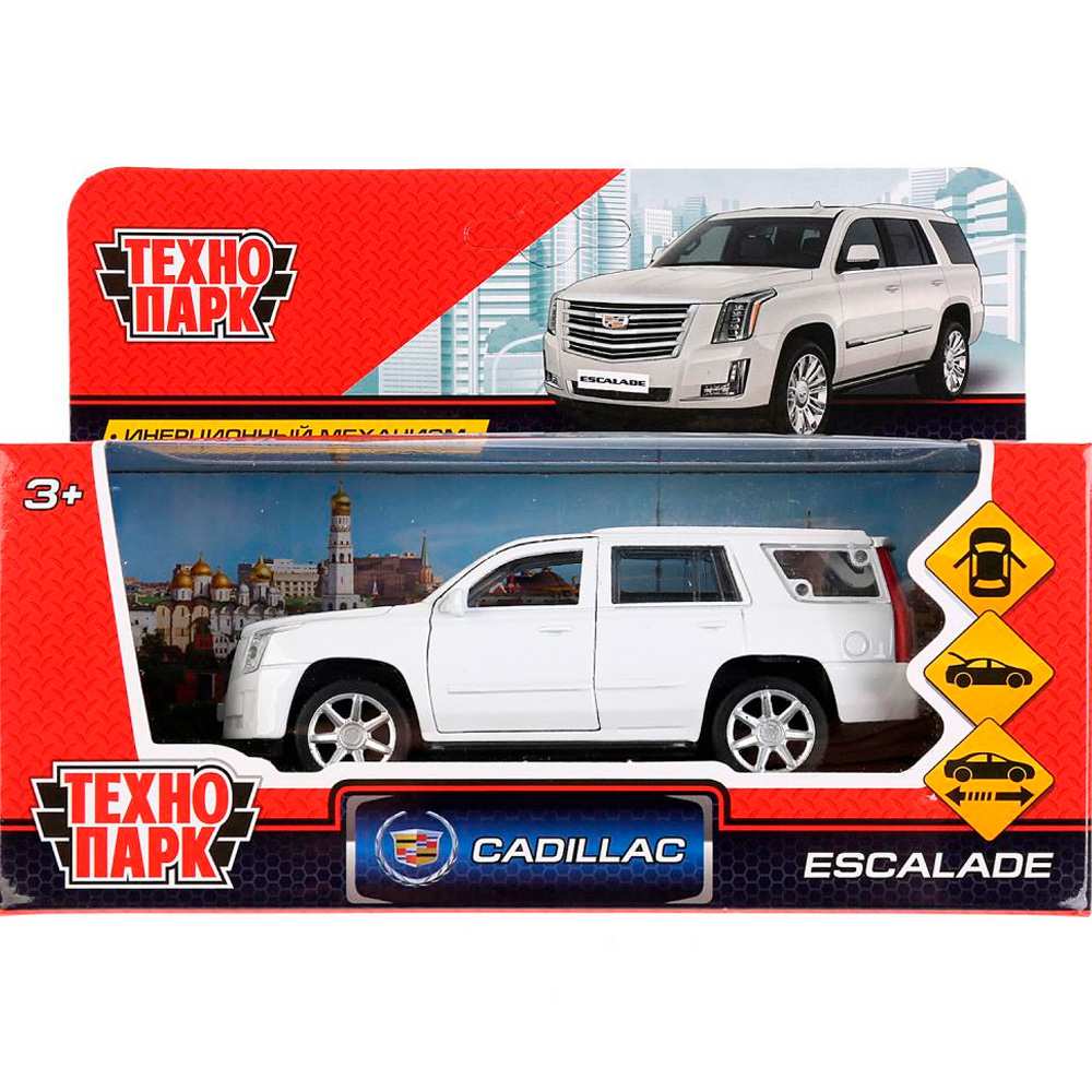 Модель ESCALADE-WT CADILLAC ESCALADE белый Технопарк в коробке