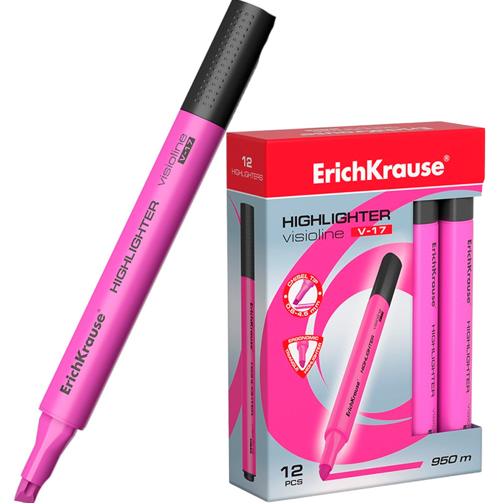 Текстмаркер розовый Visioline V-17 Neon 56702 /Erich Krause/. Текстмаркер розовый Visioline V-17 Neon 56702 /Erich Krause/.