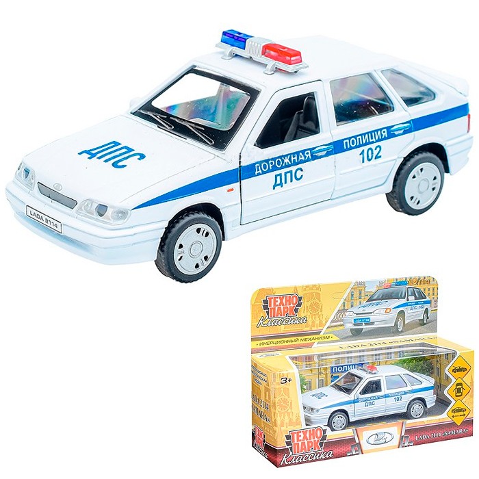 Модель 2114-12POL-WH LADA -2114 "SAMARA" Полиция белый Технопарк в кор.