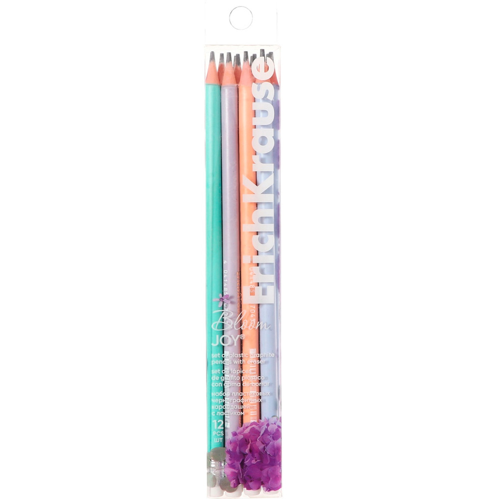 Набор из 12 ч/гр карандашей пластиковых JOY® Pastel Bloom 60703 /Erich Krause/ Набор из 12 ч/гр карандашей пластиковых JOY® Pastel Bloom 60703 /Erich Krause/