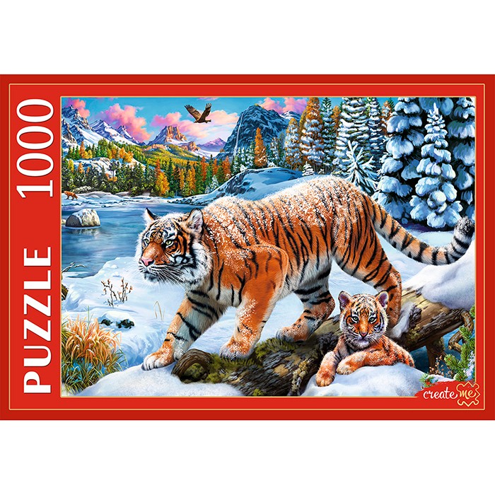 Пазл 1000 Зимние тигры П1000-1061.