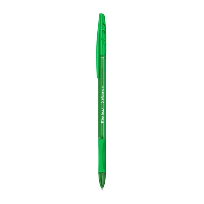 Ручка шарик зеленая 1,0мм Berlingo Tribase grip 355447