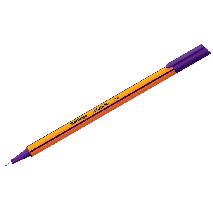 Ручка капиллярная Berlingo "Rapido" фиолетовая, 0,4мм, трехгранная 255120