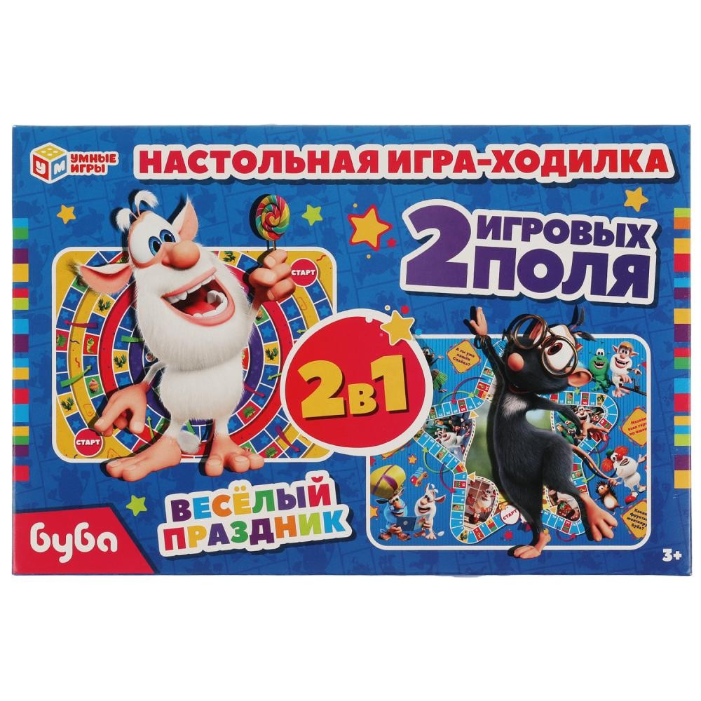 Игра настольная Умка Весёлый праздник.Игра-ходилка.2 в 1.Буба 4680107953858