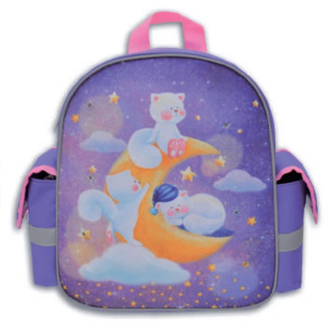 Рюкзак дошкольный Кошечки в облаках фиолетовый 46350