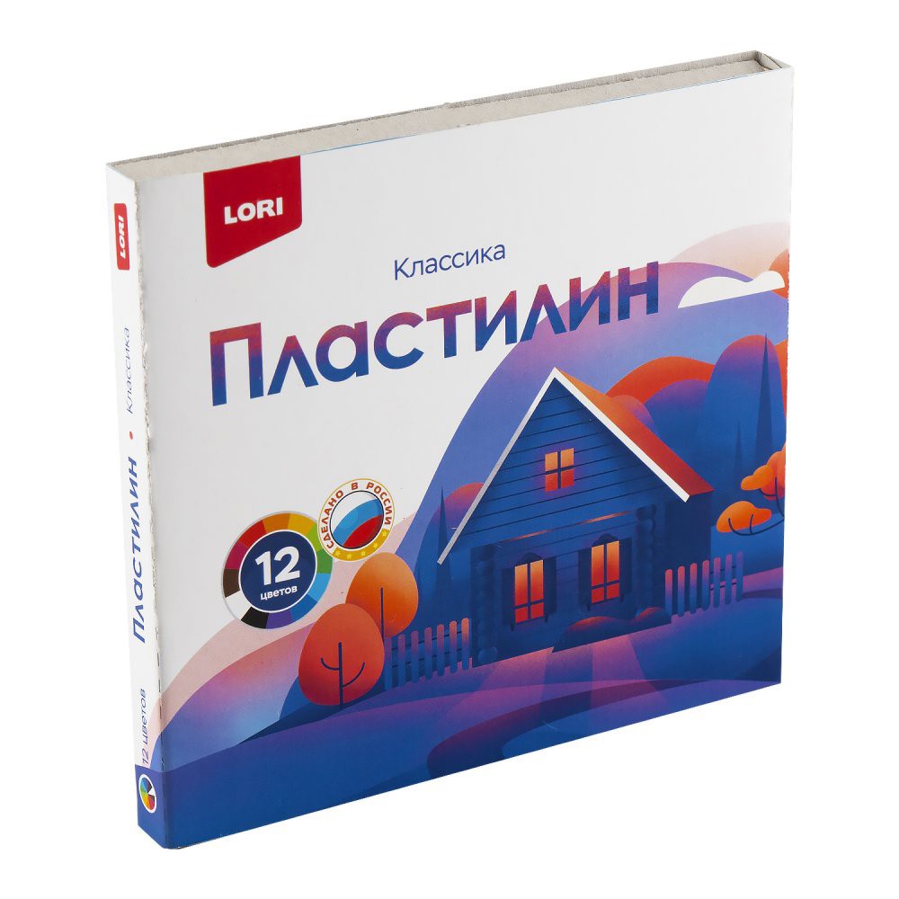 Пластилин 12 цв. КЛАССИКА 20 гр, пенал Плк-014 Lori