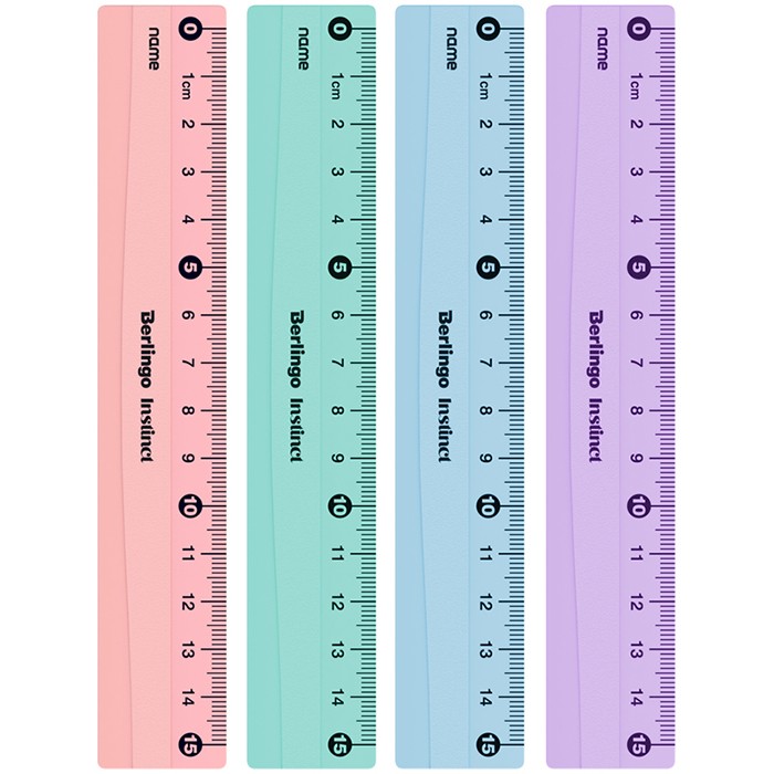Линейка пластик 15см Instinct Berlingo PR_40015