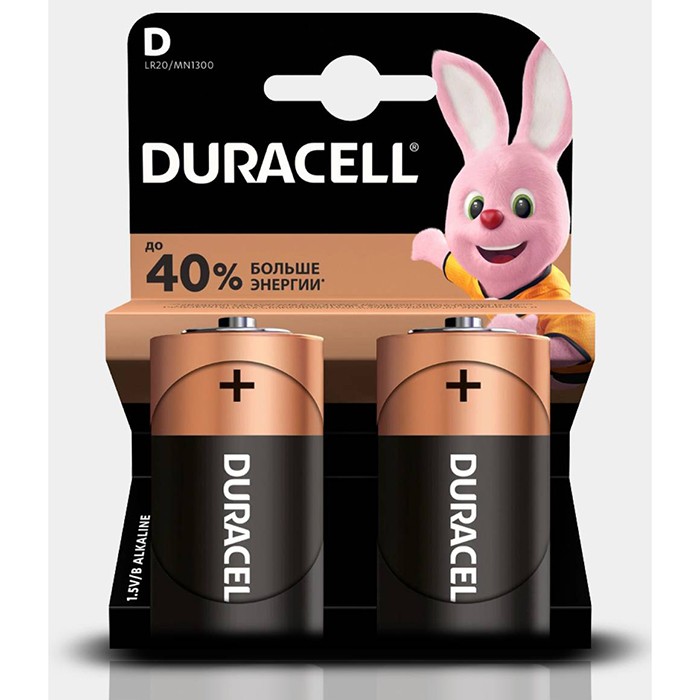 Элемент питания Duracell (2 шт) LR20/373 BL2  