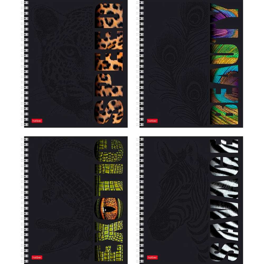 Тетрадь 96 л. клетка Animals print 96Т5лолВ1гр Hatber