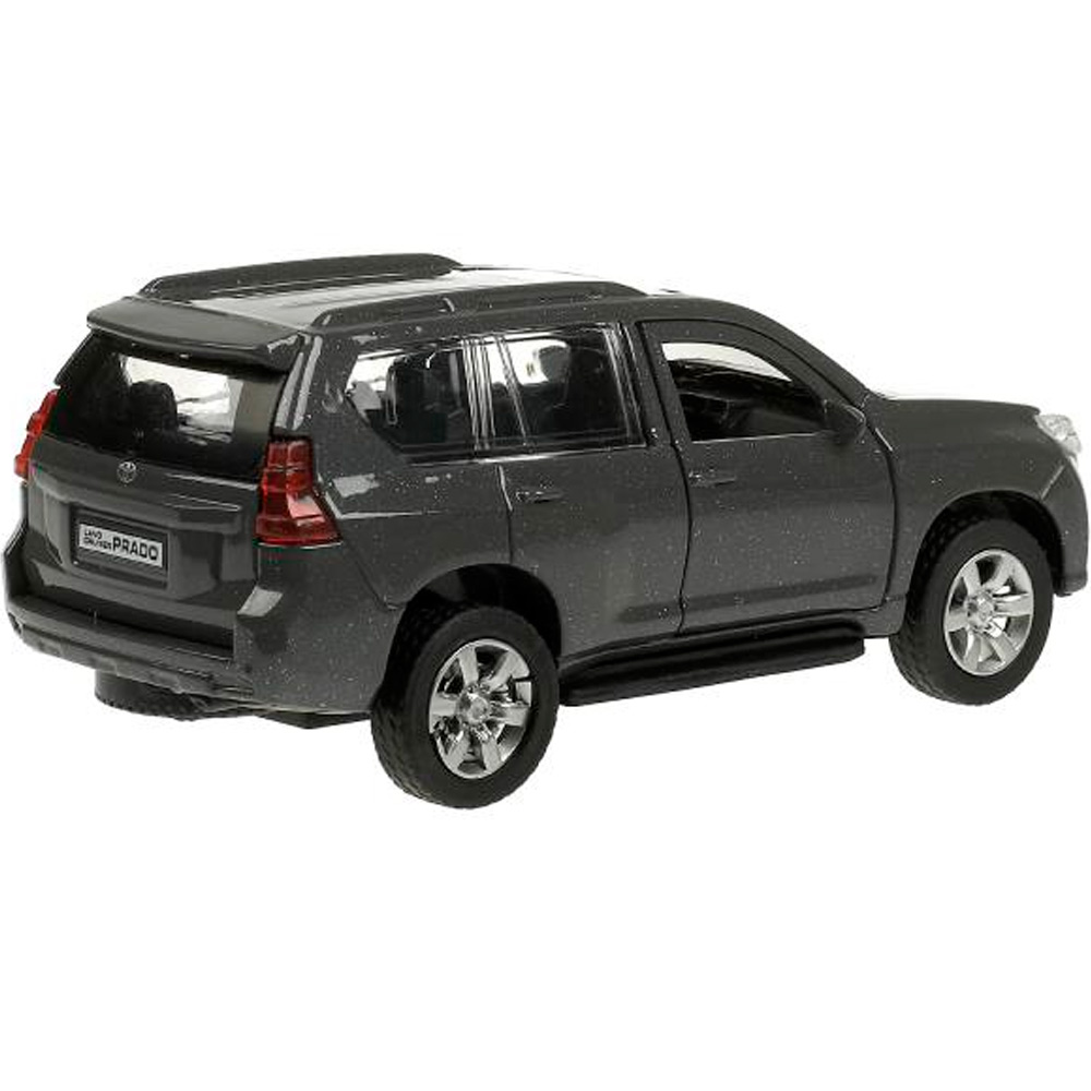 Модель PRADO-12-GY TOYOTA PRADO длина 12 см, двери, багаж, инерц, серый Технопарк  в коробке