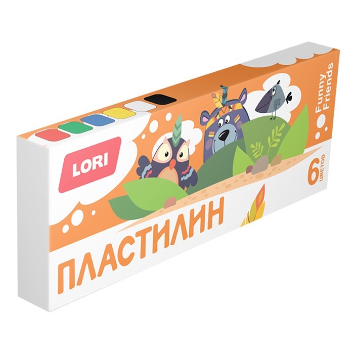 Пластилин 6 цветов FUNNY FRIENDS Плф-001 Lori