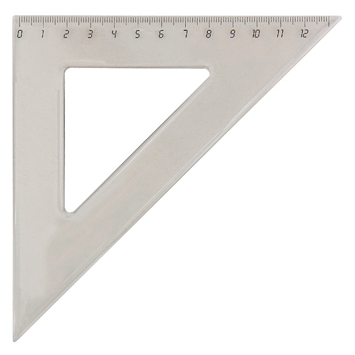 Треугольник 12 см. прозрачный тонированный Л-6205.