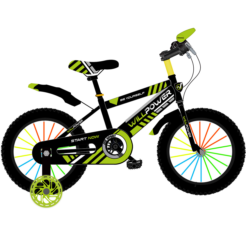 Велосипед 2-х 16" WILLPOWER зеленый FG230707001C-3-3