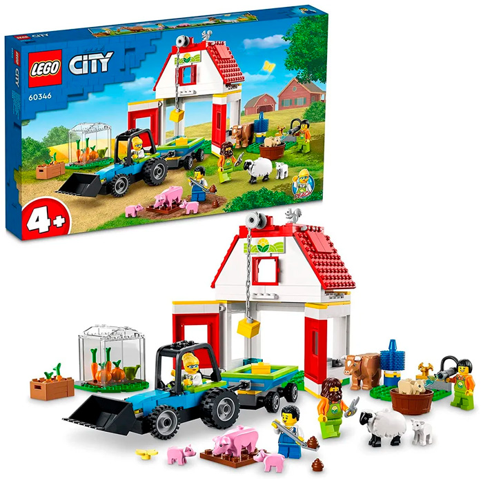 Конструктор LEGO 60346 CITY "Ферма и амбар с животными"