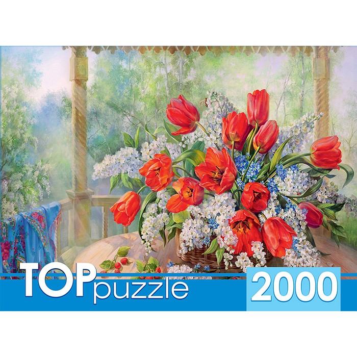 Пазл 2000 Русская коллекция.О.Дандорф. Тюльпаны с черёмухой РУКТП2000-1592 Пазл 2000 Русская коллекция.О.Дандорф. Тюльпаны с черёмухой РУКТП2000-1592