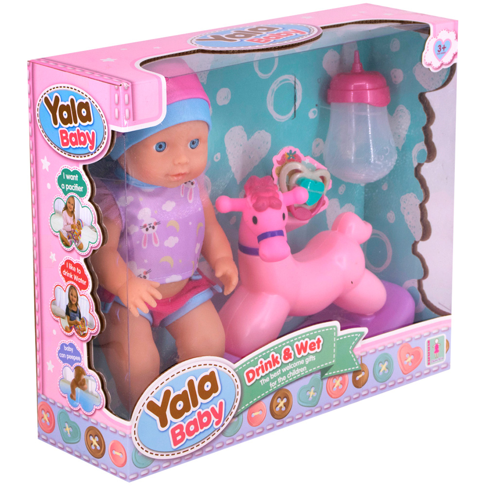 Пупс Yale Baby YL2325F-B 25 см. с лошадкой качалкой в кор. Пупс Yale Baby YL2325F-B 25 см. с лошадкой качалкой в кор.