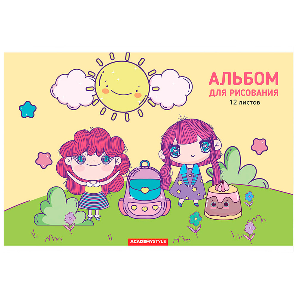 Альбом для рисования 12 л. А5 Подружки 13343-EAC