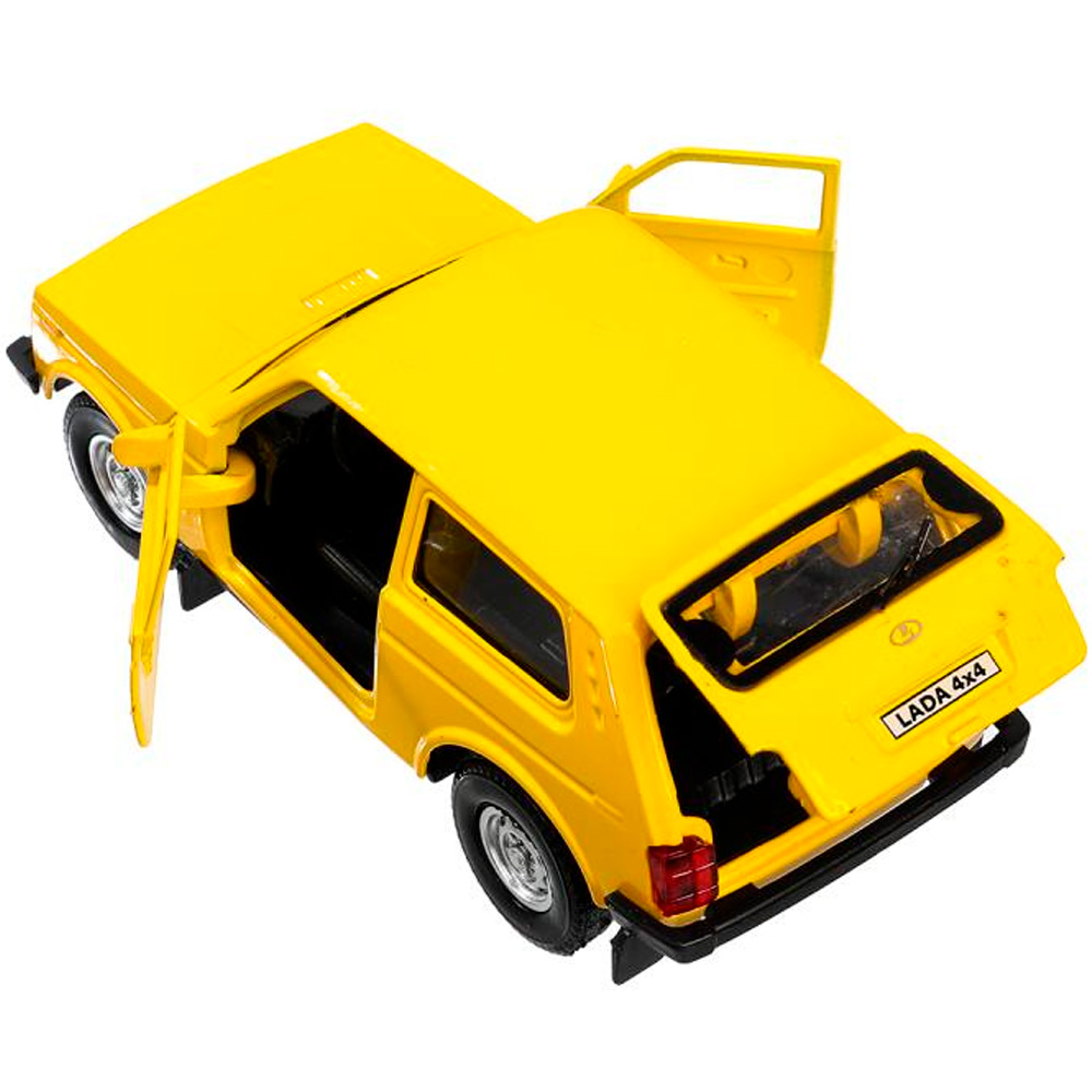 Модель LADA4X4-12-YE LADA 4х4 12 см, двери, багаж, инерц, желтый Технопарк в кор. Модель LADA4X4-12-YE LADA 4х4 12 см, двери, багаж, инерц, желтый Технопарк в кор.