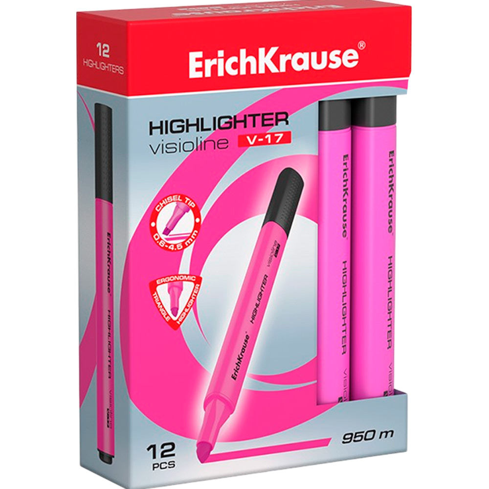 Текстмаркер розовый Visioline V-17 Neon 56702 /Erich Krause/. Текстмаркер розовый Visioline V-17 Neon 56702 /Erich Krause/.