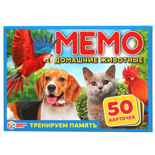 Настольная игра Умка Домашние животные.Карточная игра мемо.50 карточек 4630115527244